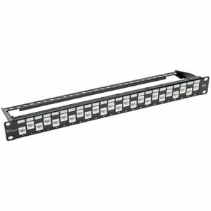 Tripp Lite series N254-024-6A-OF 24 Port(s) Network Patch Panel - TAA Compliant - 24 x RJ-45 - 1U High - 19" Wide - Rack-m