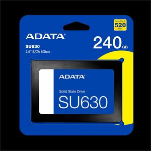 Adata Ultimate SU630 ASU630SS-240GQ-R 240 GB Solid State Drive - 2.5" Internal - SATA (SATA/600) - 50 TB TBW - 520 MB/s Ma