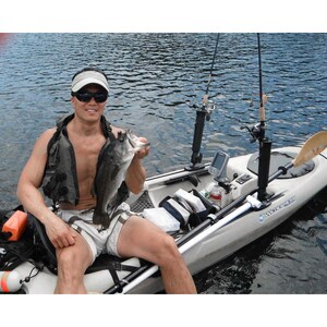 RAM Mounts Tube Mounting Adapter for Fishing Rod, Kayak, Motor Boat - Powder Coated Marine-grade Aluminum