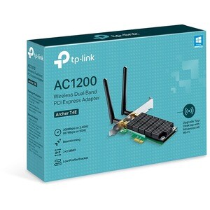 TP-Link Archer T4E - 2.4G/5G Dual Band Wireless PCI Express Adapter for Desktop Computer - PCIe WiFi Card - Low Profile - 