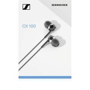 Sennheiser CX 100 Black - Stereo - Mini-phone (3.5mm) - Wired - 28 Ohm - 17 Hz to 20 kHz - Earbud - Binaural - In-ear - 3.