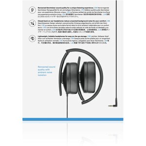Sennheiser HD 300 Around-Ear Headphones - Stereo - Black - Mini-phone (3.5mm) - Wired - 18 Ohm - 18 Hz 20 kHz - Over-the-h