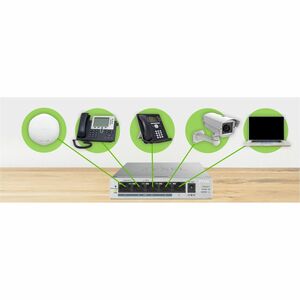 ZYXEL GS1005HP 5 Ports Ethernet Switch - Gigabit Ethernet - 1000Base-T - Silver - 2 Layer Supported - 60 W PoE Budget - Tw