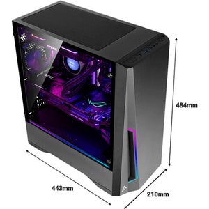 Antec DP501 Computer Case - ATX, Micro ATX Motherboard Supported - Midi Tower - Tempered Glass