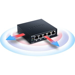 D-Link DGS-1005P 5 Ports Manageable Ethernet Switch - Gigabit Ethernet - 10/100/1000Base-T - 2 Layer Supported - Twisted P