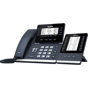 Yealink SIP-T53W IP Phone - Corded - Corded/Cordless - Bluetooth - Wall Mountable, Desktop - Classic Gray - 12 x Total Lin