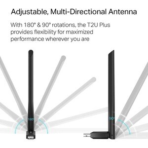 Adattatore Wi-Fi TP-Link Archer T2U Plus - IEEE 802.11ac - Dual Band per Computer portatile - Esterno - USB 2.0 - 600 Mbit