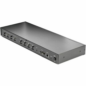 StarTech.com 4x4 HDMI-Matrix-Switch mit Audio und Ethernet Steuerung, 4K 60Hz, Rackmontage HDMI 2.0 Splitter mit Fernbedie