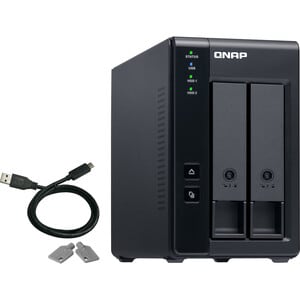 QNAP 2 Bay USB Type-C Direct Attached Storage with Hardware RAID - 2 x HDD Supported - 2 x SSD Supported - Serial ATA/600 