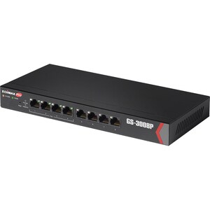 Switch Ethernet Edimax GS-3008P 8 Porte Gestibile - Gigabit Ethernet - 10/100/1000Base-T - 2 Layer supportato - Coppia inc