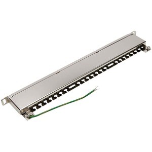 Eaton Tripp Lite Series Cat5e/Cat6 24-Port Patch Panel - Shielded, Krone IDC, 568A/B, RJ45 Ethernet, 0.5U Rack-Mount, TAA 