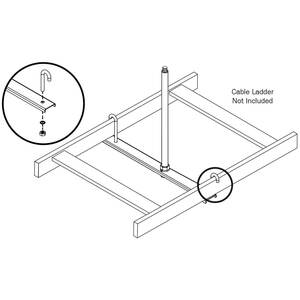 Tripp Lite by Eaton Ceiling Center Support Kit for 12 in. Cable Runway, Straight and 90-Degree - Hardware Included - Steel
