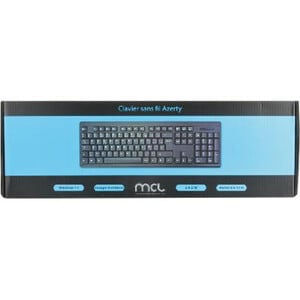 Clavier MCL - Sans fil Connectivité - USB Interface - Français - AZERTY Disposition - Noir - RF - Ordinateur de bureau, Po