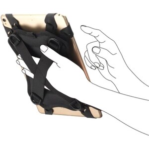 Support pour tablette PC DLH Energy - 160 mm x 200 mm x 15 mm x - Tissu - Noir