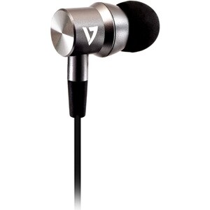 V7 Noise Isolating Stereo Earbuds with Microphone - Stereo - Mini-phone (3.5mm) - Wired - 32 Ohm - 20 Hz - 20 kHz - Earbud