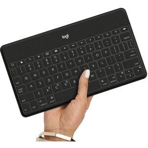 Logitech Keys-To-Go Keyboard - Wireless Connectivity - Black - Scissors Keyswitch - Bluetooth - Home, App Switch, Search, 