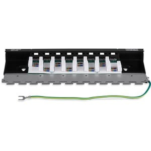 8-Port Cat6a Shielded Wall Mount Patch Panel