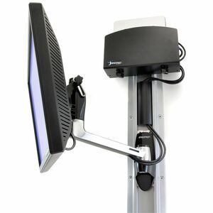 Ergotron 安装臂 用于 显示器, 电视, 平板显示器, 液晶显示器 - 抛光铝 - 横向/纵向 - 106.7 cm 到 124.5 cm (49") 支持屏幕 - 22.68 kg 承载量 - 100 x 100, 75 x 75, 