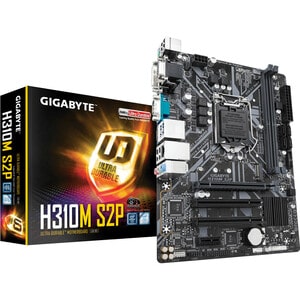 Gigabyte Ultra Durable H310M S2P Desktop Motherboard - Intel H310 Chipset - Socket H4 LGA-1151 - Micro ATX - Core i7 Proce