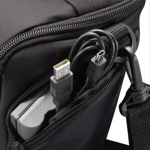 Case Logic DCB-306 Carrying Case (Holster) Camera, Accessories, Battery, Cable, Lens Cap, Memory Card, Cloth - Black - Nyl