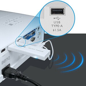 Proiettore DLP BenQ MU613 - 3D Ready - 16:10 - 1920 x 1200 - Soffitto, Frontale - 1080p - 4000 Ora Modo normale - 10000 Or