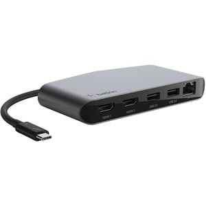 Belkin Mini Thunderbolt 3 Laptop Docking station - MacOS and Windows - Dual 4k Display @60Hz - for Desktop PC/Notebook/Mon