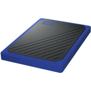 WD My Passport Go WDBMCG0010BBT-WESN 1 TB Portable Solid State Drive - External - Black, Cobalt - USB 3.0 - 3 Year Warranty