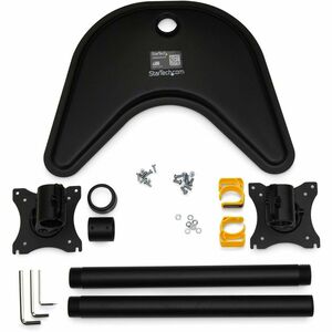 StarTech.com Soporte Vertical de Acero de Servicio Pesado para dos Monitores - Base Ajustable VESA para Pantallas de hasta