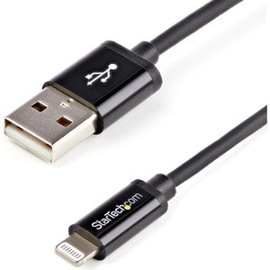Cable 2m Lightning 8 Pin a USB A 2.0 para Apple iPod iPhone iPad - Negro