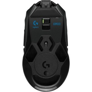Logitech LIGHTSPEED G903 Gaming Mouse - Wi-Fi - USB - Optical - 11 Button(s) - Black - Cable/Wireless - 16000 dpi - Tilt W
