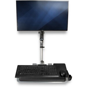 StarTech.com Wall Mount Workstation - Foldable Ergonomic Standing Desk - Height Adjustable 34" VESA Monitor Arm/Padded Key