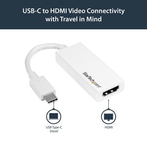 StarTech.com USB C to HDMI Adapter - 4K 30Hz - USB 3.1 Type-C to HDMI Adapter - USB-C to HDMI Dongle - Monitor Adapter - W