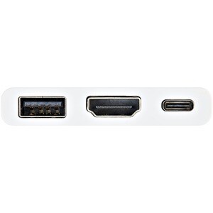 USB-C TO 4K HDMI MULTIFUNCTION ADAPTER WITH POWER DELIVERY AND USB-A PORT - WHITE