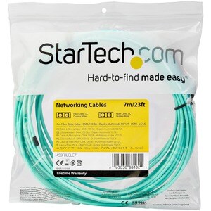 StarTech.com 7 m Glasfaser Netzwerkkabel für Netzwerkgerät, Transceiver - Zweiter Anschluss: 2 x LC Network - Male - 100 G
