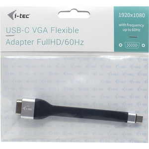 i-tec USB/VGA Video/Data Transfer Cable for Monitor, Notebook, Tablet, Smartphone, Projector, TV - First End: 1 x USB Type