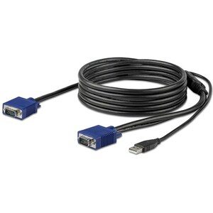 StarTech.com 3 m KVM Kabel für Rackmount-Konsolen - VGA- und USB-Konsolenkabel - Unterstützt bis zu1920 x 1200 - Abschirmu