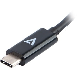 V7 Black USB Video Adapter USB-C Male to DVI-I Female - USB Type C Male - DVI-D Digital Video Female - Black USB-C TO DVI-