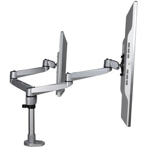Doppelter Monitorarm für den Tisch, Gelenkarm für VESA Monitore bis 30" und 10 kg, höhenverstellbar/drehbar/schwenkbar - 2