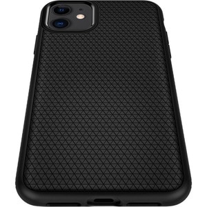 Spigen Liquid Air Case for Apple iPhone 11 Smartphone - Matte Black - Shock Absorbing - Thermoplastic Polyurethane (TPU), 