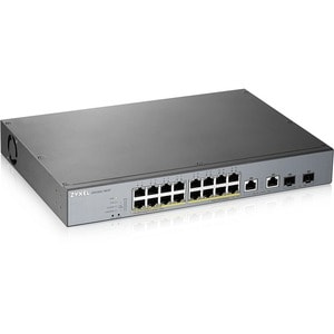 ZYXEL GS1350 GS1350-18HP 16 Ports Manageable Ethernet Switch - 2 Layer Supported - Modular - 2 SFP Slots - Twisted Pair, O