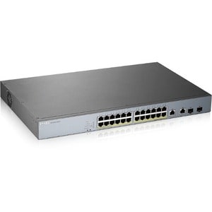 ZYXEL GS1350 GS1350-26HP 24 Ports Manageable Ethernet Switch - 2 Layer Supported - Modular - 2 SFP Slots - Twisted Pair, O