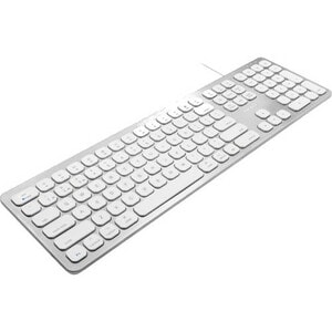 Macally Ultra Slim USB Wired Keyboard with 2 USB Ports For Mac - Cable Connectivity - USB Interface - 110 Key(s) - Compute