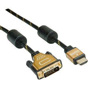 Roline 2 m DVI-D/HDMI Videokabel - 1 - Cable for Notebook, TV, Monitor, Projektor, Videogerät, Grafikkarte, Ultrabook, PC,