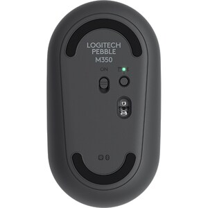 Logitech Pebble M350 Mouse - Bluetooth/Radio Frequency - USB - Optical - 3 Button(s) - Graphite - Wireless - 2.40 GHz - 10