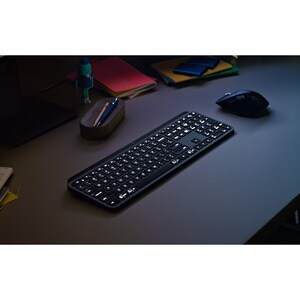Logitech MX Keys Tastatur - Kabellos Konnektivität - USB-Typ C Schnittstelle - Deutsch - QWERTZ Layout - Bluetooth/RF - 10