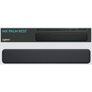 Logitech MX Palm Rest - 2.52" x 16.54" x 0.31" Dimension - Memory Foam - Stain Resistant, Anti-slip - Keyboard