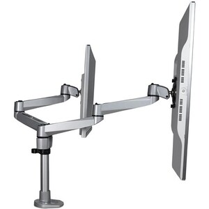 StarTech.com ARMDUALPS Desk Mount for Monitor - Silver - TAA Compliant - 2 Display(s) Supported - 68.6 cm (27") Screen Sup