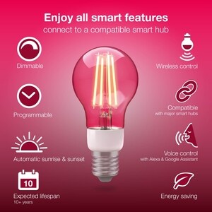 innr LED Filament Light Bulb - 6.30 W230 V AC - 806 lm - White Light Color - E27 Base - 15000 Hour - 2700°K Color Temperat