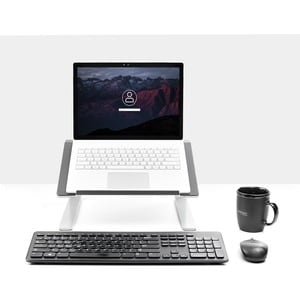 StarTech.com Adjustable Laptop Stand - Heavy Duty Steel & Aluminum - 3 Height Settings - Tilted - Ergonomic Laptop Riser f