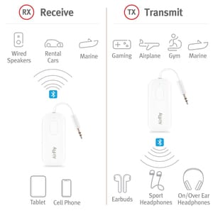 Twelve South AirFly Duo | Wireless Transmitter & AirFly Pro | Wireless  Transmitter/Receiver with Audio Sharing for up to 2 AirPods/Wireless  Headphones